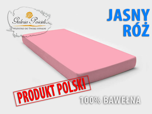 Prześcieradło bawełniane JERSEY 90x200cm JASNY RÓŻ na Arena.pl