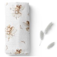 BOCIOLAND Pieluszka bambusowa Myszki 40x40 cm