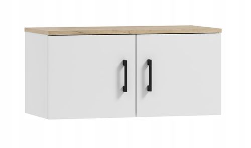 Szafka łazienkowa nad pralkę NERO 80 biały/dąb craft złoty (W3) na Arena.pl