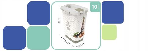 Pojemnik na karmę żwirek szczelny zamykane wieczko 10L Rotho CODY na Arena.pl