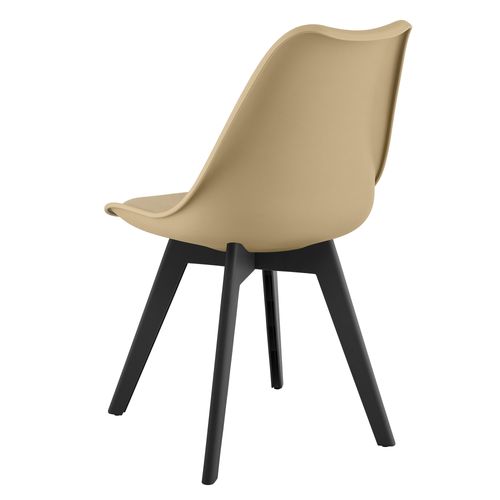 Krzesło MARK - ciemny beż / nogi czarne x 4 na Arena.pl