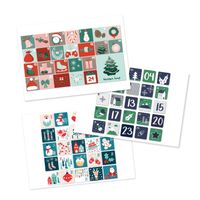 NAKLEJKI SAMOPRZYLEPNE świąteczne adwentowy kalendarz 09 274szt