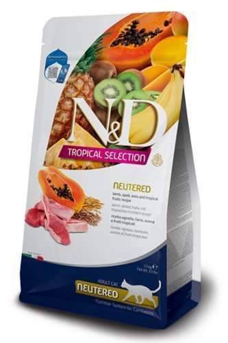 N&D Tropical Cat Lamb neutered 300 gr zdjęcie 1