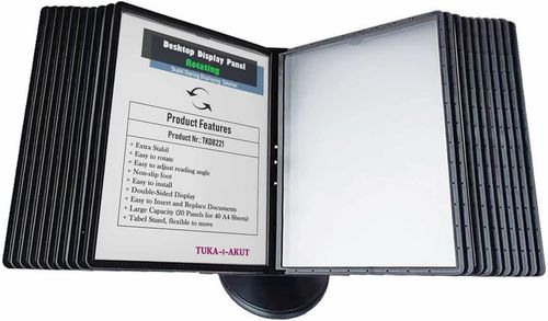 Tabliczki stołowe czarne regulowane obrotowe 360° TUKA-i-AKUT 20 szt. na Arena.pl