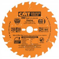 CMT TARCZA PIŁA ULTRA CIENKA ITK PLUS DO DREWNA CIĘCIE WZDŁUŻNE 250x30 24Z