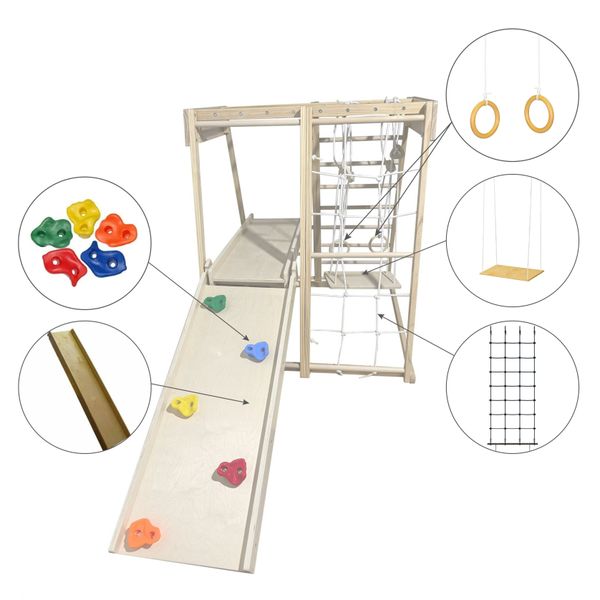 domowy plac zabaw Tygrys - drewno zdjęcie 6