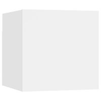 Wisząca szafka telewizyjna, biała, 30,5x30x30 cm