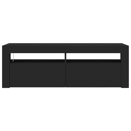Szafka pod TV z oświetleniem LED, czarna, 120x35x40 cm na Arena.pl