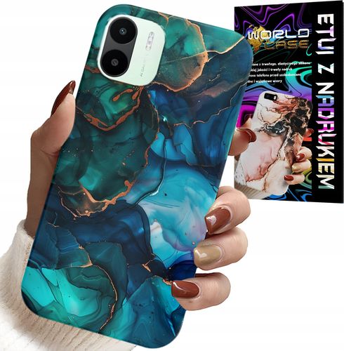 ETUI DO XIAOMI REDMI A1 - NIEBIESKO ZIELONY MARMUREK PLECKI WZORY na Arena.pl