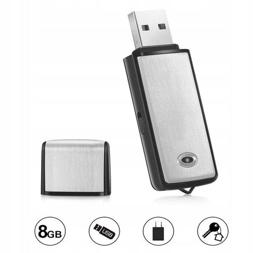 Mini Dyktafon szpiegowski podsłuch PENDRIVE ukryty rejestrator głosu USB na Arena.pl