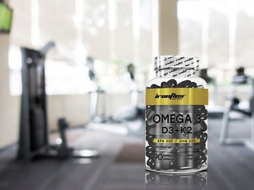 IRONFLEX OMEGA 3 D3+K2+ VIT E 90 kaps ZDROWE SERCE KOŚCI ZĘBY KWASY EPA DHA na Arena.pl