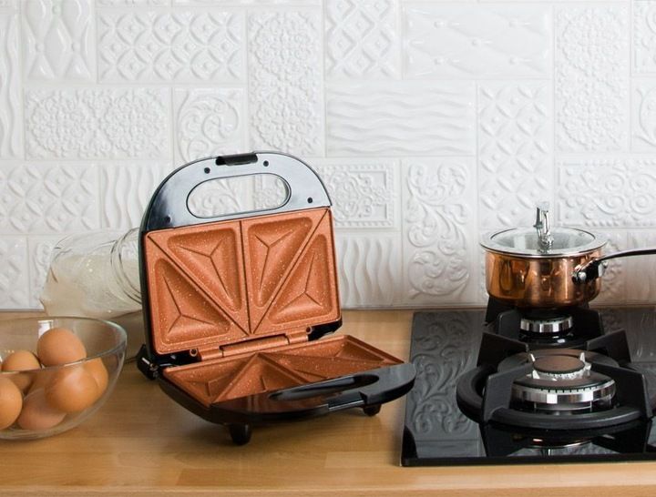 OPIEKACZ KANAPEK TOSTÓW SANDWICH ELDOM CERAMICZNY Z POWŁOKĄ GRANITOWĄ zdjęcie 2