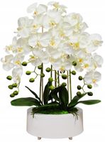 SZTUCZNY STORCZYK PIĘKNA ORCHIDEA W DONICZCE SZTUCZNE KWIATY 5PĘDÓW PREMIUM