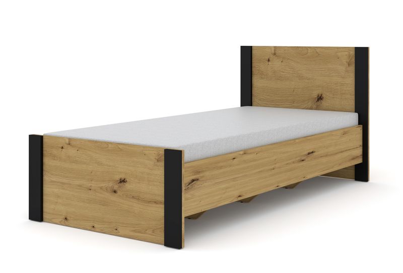 Łóżko pojedyncze MONDI 90x200 dąb artisan zdjęcie 1