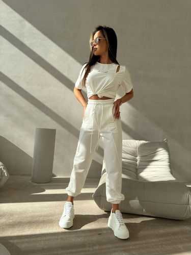 T-shirt SLOWLY ecru La Manuel na Arena.pl