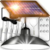 ŻYRANDOL LAMPA SOLARNA LED WISZĄCA SUFITOWA OGRODOWA OSOBNY PANEL WEW/ZEW