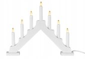ŚWIECZNIK ADWENTOWY BIAŁY LED 30cm LED