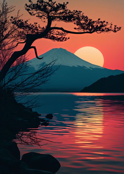 Plakat 67,5x95cm Góra Wieczorem zdjęcie 1