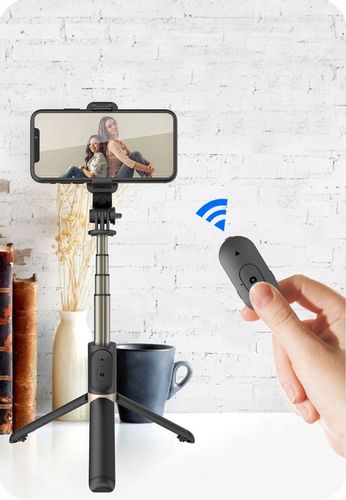 SELFIE STICK STATYW DO TELEFONU TRIPOD Z PILOTEM KIJEK STATYW BLUETOOTH BT na Arena.pl