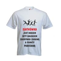 męska Koszulka kibicaT-SHIRT SIATKÓWKA JEST BOGIEM
