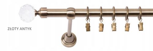 KARNISZ POJEDYNCZY 200 CM 19 MM CICHE KÓŁKA 3 KOLORY WYBÓR ZAKOŃCZEŃ na Arena.pl