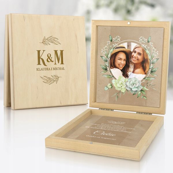 Podziękowanie prezent dla świadkowej na ślub wesele ZDJĘCIE + GRAWER zdjęcie 6