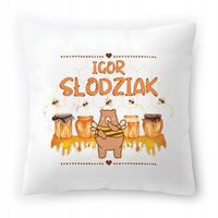 Poduszka Dla Igora Na Urodziny Ze Zdjęciem Na Prezent Biała 40X40 Cm