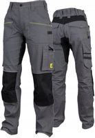 Spodnie robocze męskie ochronne ELASTYCZNE PRZEWIEWNE URGENT BAWEŁNA r. 48
