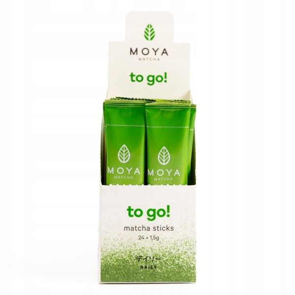 Moya Matcha Codzienna TO GO! 24 saszetki japońskiej bio herbaty matcha zdjęcie 3