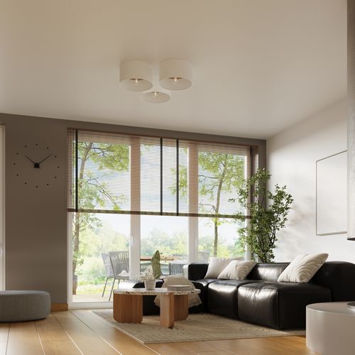 Plafon TELESTO biały/jasny brąz na Arena.pl