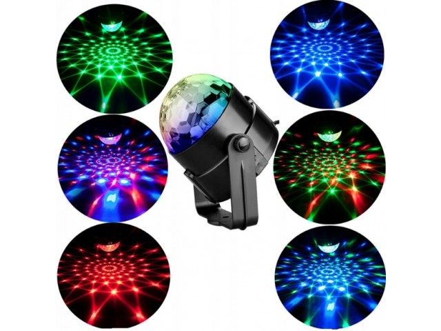 Kula DISCO LED PROJEKTOR z pilotem RGB zdjęcie 3