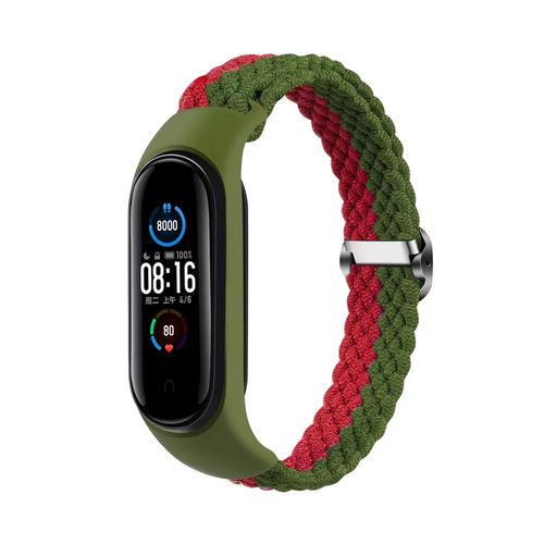 Opaska pleciona Smart Band M3/M4/M5/M6 GREEN-RED / ZIELONO-CZERWONY na Arena.pl