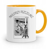 Kubek Zółty Dla Pszczelarza Najlepszy Pszczelarz Z Nadrukiem Ze Zdjęciem