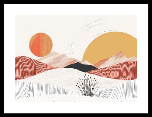 Plakat 35x25cm Roztańczone Słońce na Arena.pl
