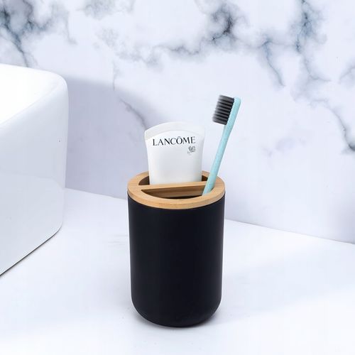 ZESTAW ŁAZIENKOWY 6 ELEMENTÓW AKCESORIA DO WC KOSZ DOZOWNIK CZARNY KOMPLET na Arena.pl