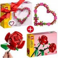 LEGO Creator 40638 Ozdoba w kształcie serca + Lego Icons 40460 Róże