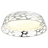 Plafon LAMPA sufitowa Forina Cromo PL Orlicki Design okrągła OPRAWA z wycięciami LED 48W 3000K chrom