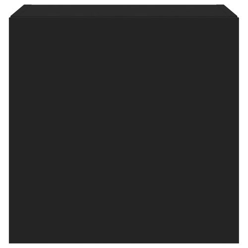 Ścienna szafka TV z LED, czarna, 40,5x35x40 cm na Arena.pl