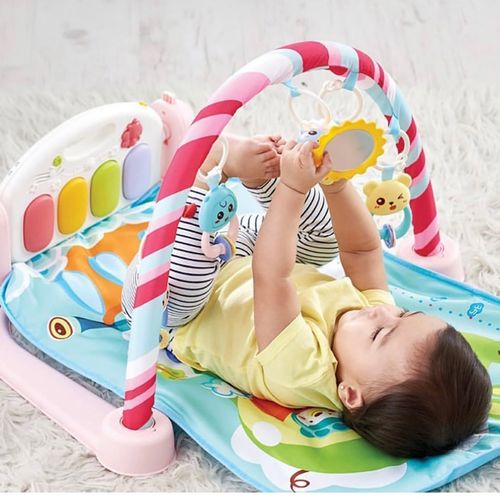 duża mata edukacyjna z pianinkiem interaktywna 5w1 różowe nicekids lz-9903 na Arena.pl