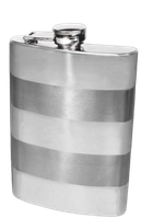 Piersiówka Gentelo 270 ml Stal Nierdzewna Srebrna w Paski 9 OZ