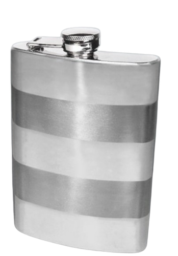 Piersiówka Gentelo 270 ml Stal Nierdzewna Srebrna w Paski 9 OZ na Arena.pl