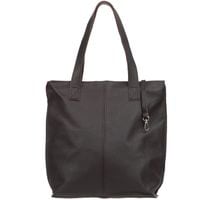 VERA PELLE torebka skórzana shopper z długimi rączkami V523 c.brązowa