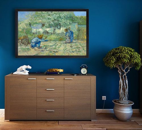 First Steps, after Millet, Vincent van Gogh - plakat 80x60 cm na Arena.pl