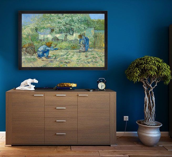 First Steps, after Millet, Vincent van Gogh - plakat 80x60 cm zdjęcie 2