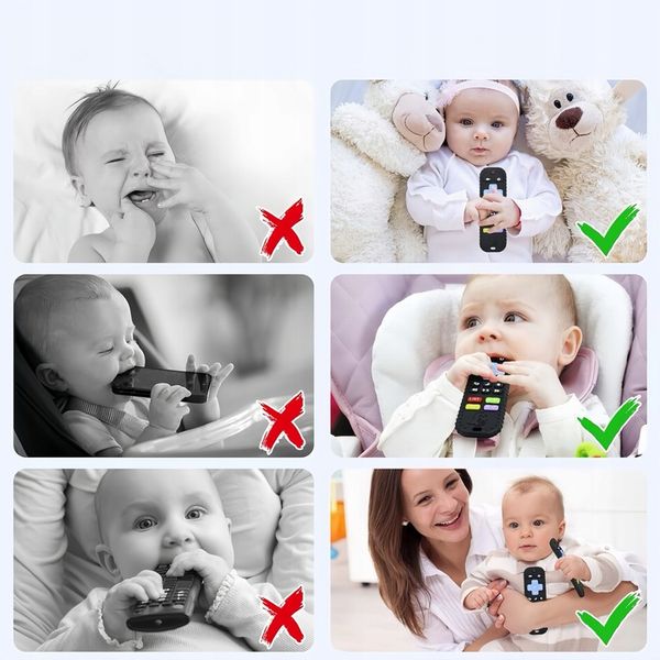 ZĄBKOWANIE ZABAWKI DO ŻUCIA GRYZAK DLA NIEMOWLĄT PILOT czerń KOLOR zdjęcie 4