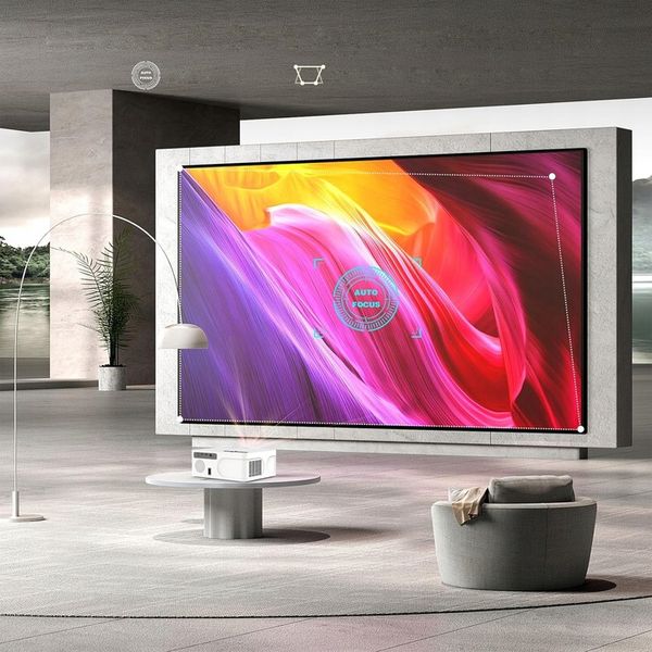 Projektor mini Rzutnik LED WiFi Android TV FULL HD 4K Autofocus do zdjęcie 10