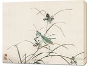 Obraz 90x70cm Grasshopper, Kōno Bairei Japoński Vintage do Salonu