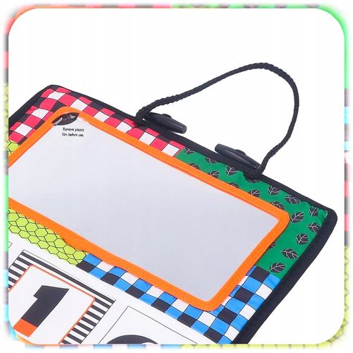 KSIĄŻECZKA KONTRASTOWA DLA NIEMOWLĄT Z Lusterkiem Sensoryczna Składana 0+ na Arena.pl