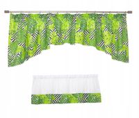 Firana kuchenna zazdrostka MONSTERA zyg zak 200x70