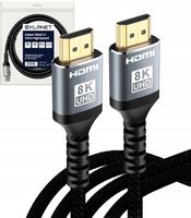 KABEL PRZYŁĄCZE HDMI 2.1 PREMIUM ULTRA 8K 4K 144Hz 2M PLECIONKA